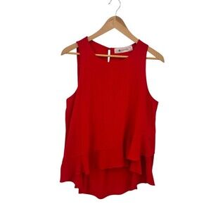 Impeccable Pig Red Ruffle Tiered Top L